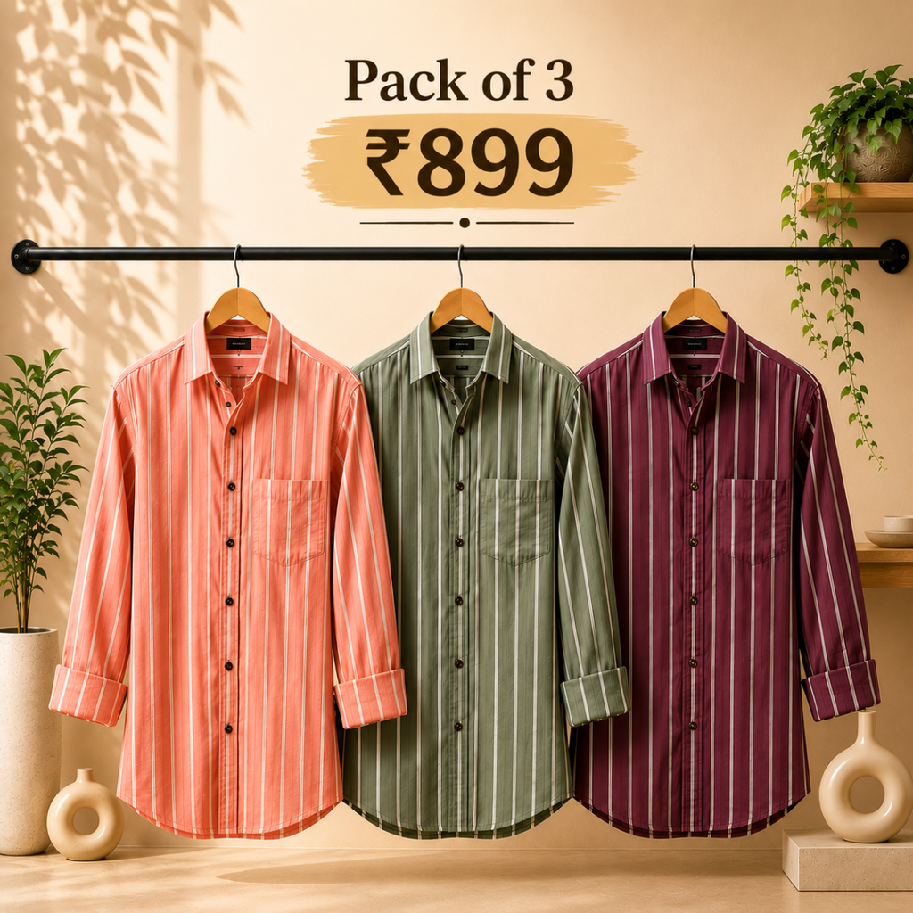 3 Men's Striped Shirt | S-10