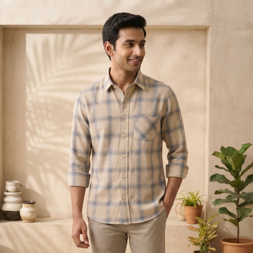 3 Men’s Classic Checked Shirts | C1