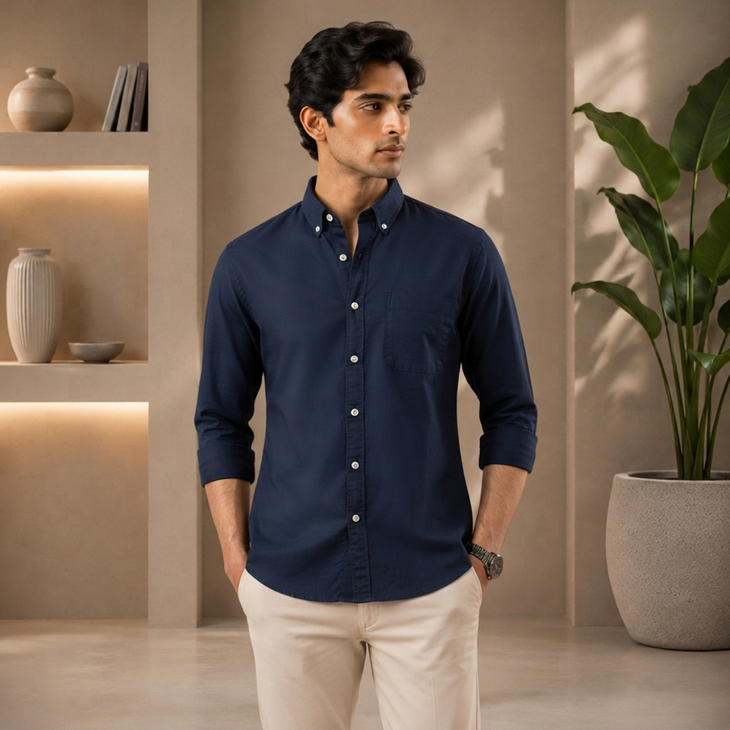 3 Men’s Solid Formal Shirt | S10