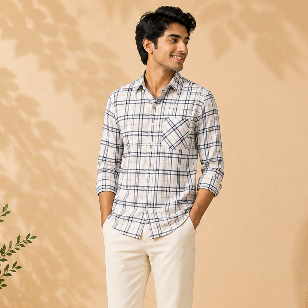 3 Men’s Classic Checked Shirts | C10