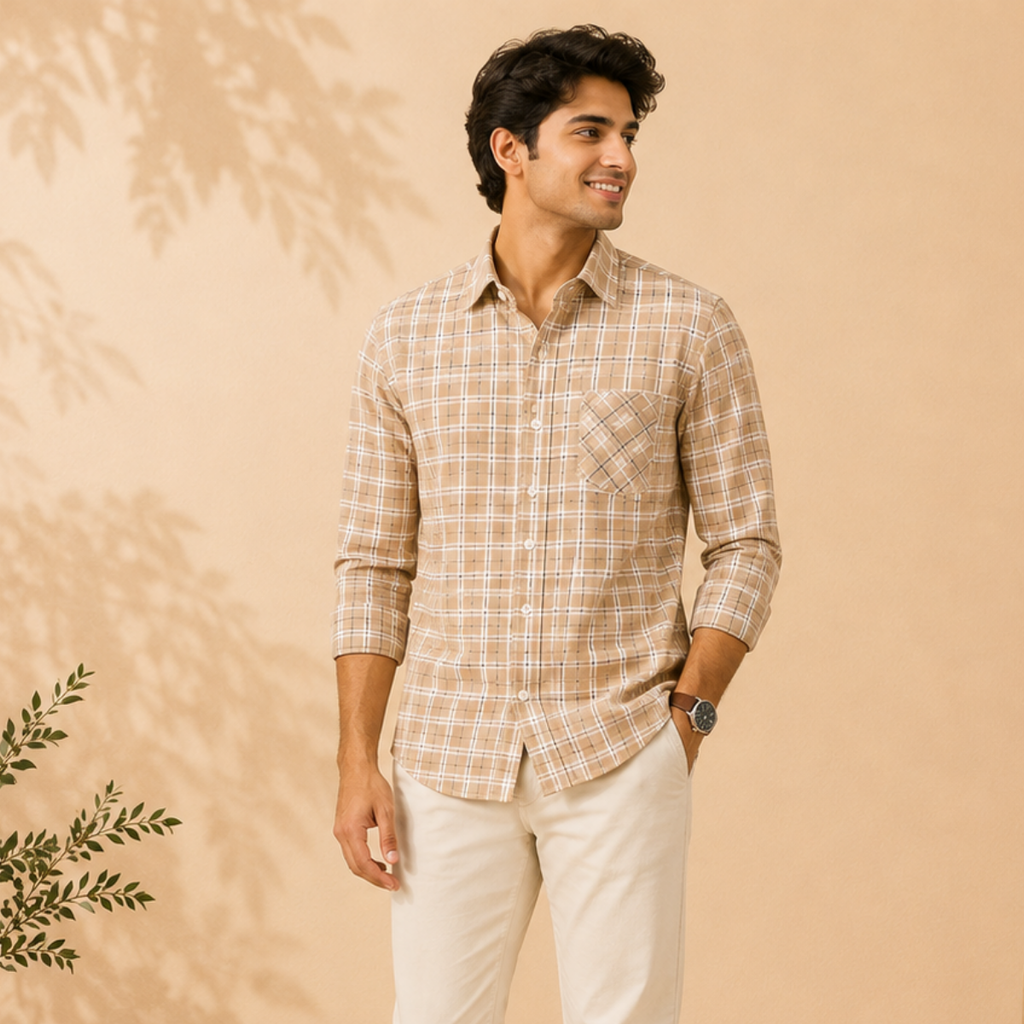 3 Men’s Classic Checked Shirts | C10