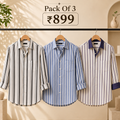 3 Men's Striped Shirt | S-2