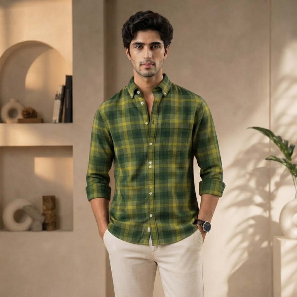 3 Men’s Classic Checked Shirts | C2