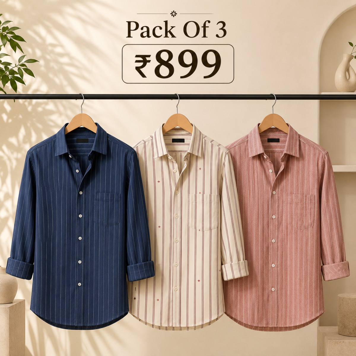 3 Men's Striped Shirt | S-1