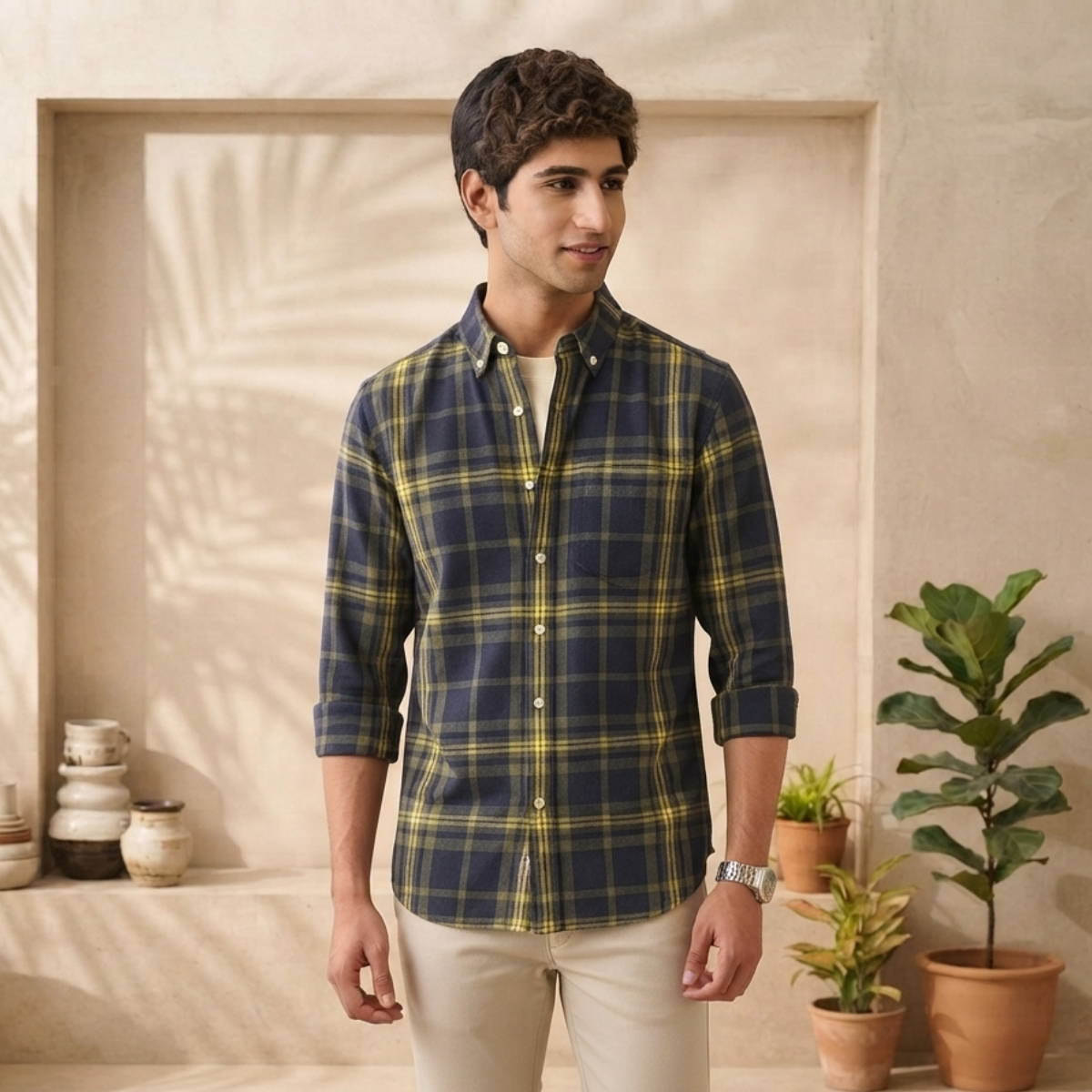 3 Men’s Classic Checked Shirts | C2