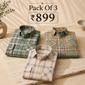 3 Men’s Classic Checked Shirts | C3