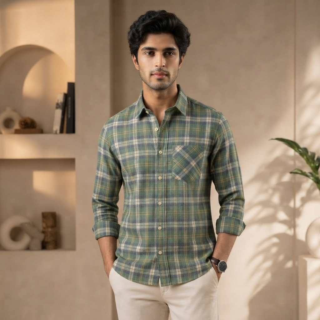 3 Men’s Classic Checked Shirts | C3