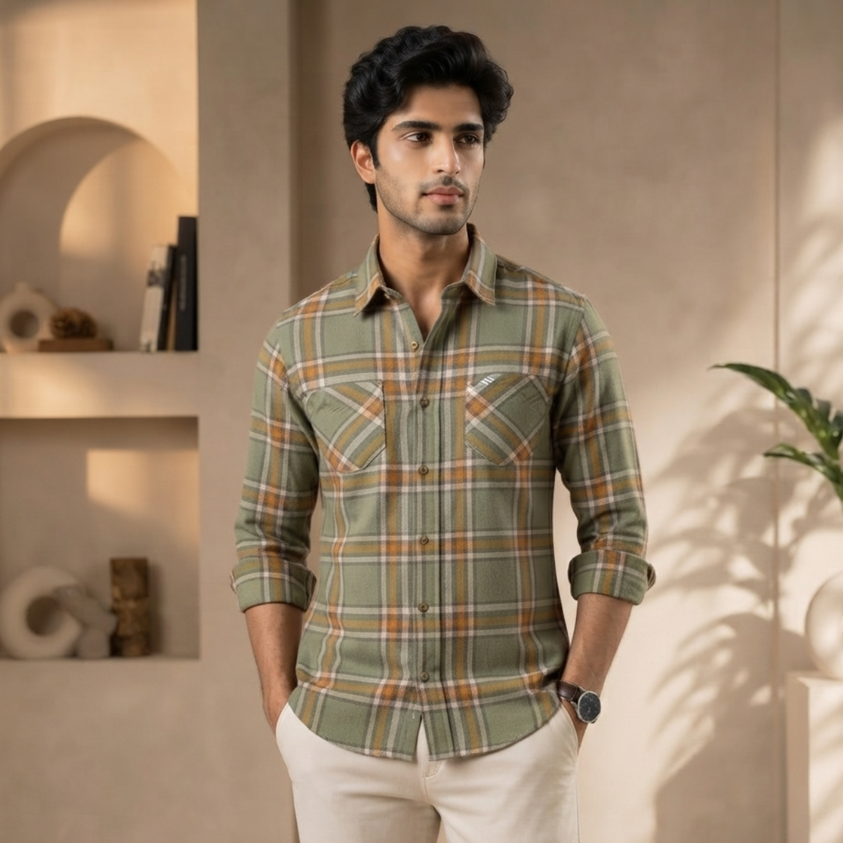 3 Men’s Classic Checked Shirts | C3
