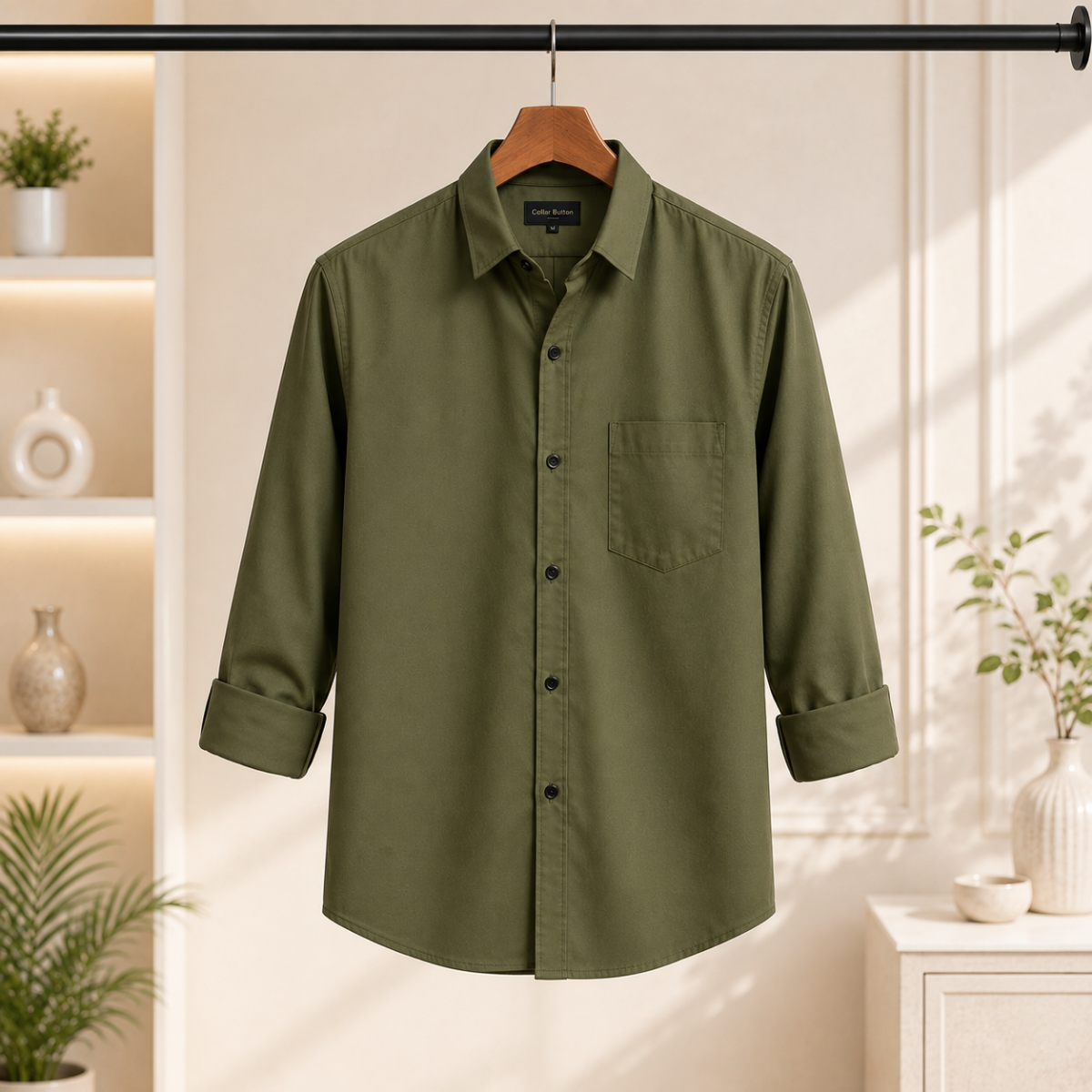 3 Men’s Solid Formal Shirt | S3