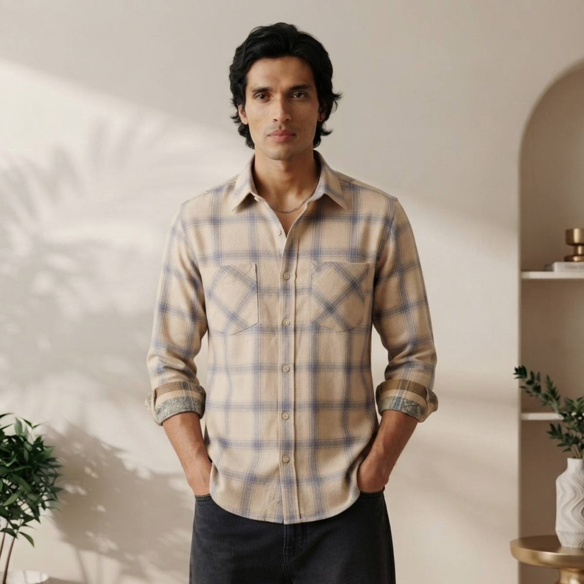 3 Men’s Classic Checked Shirts | C3