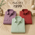 3 Men’s Solid Formal Shirt | S4
