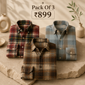 3 Men’s Classic Checked Shirts | C4