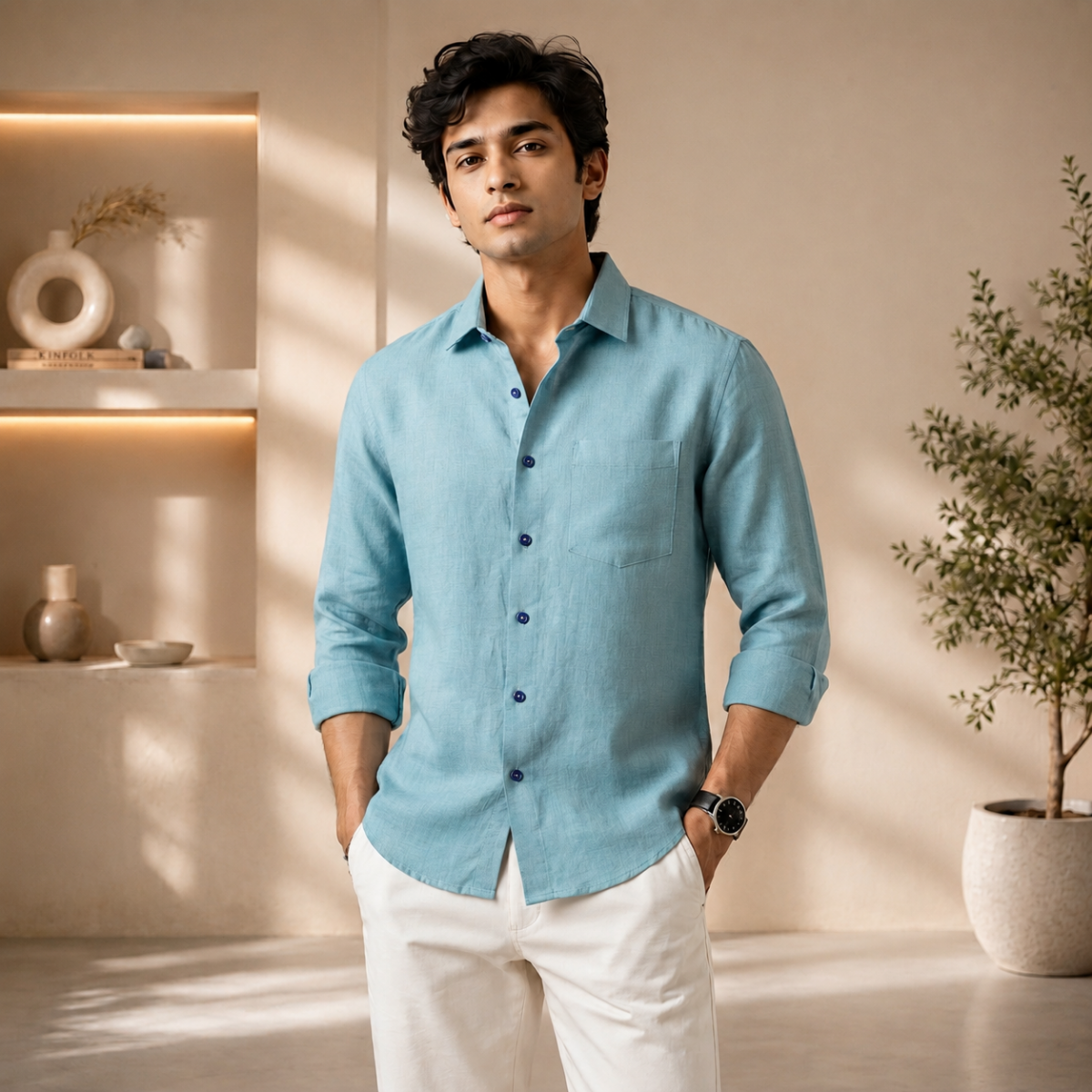 3 Men’s Solid Formal Shirt | S1