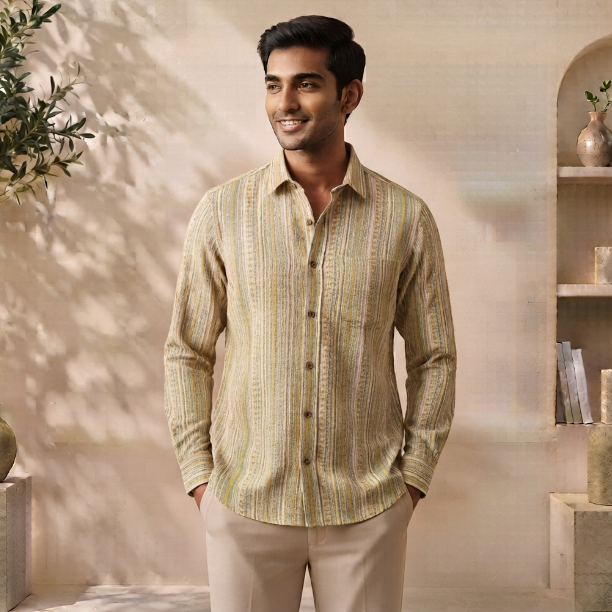 3 Men's Striped Shirt | S-4