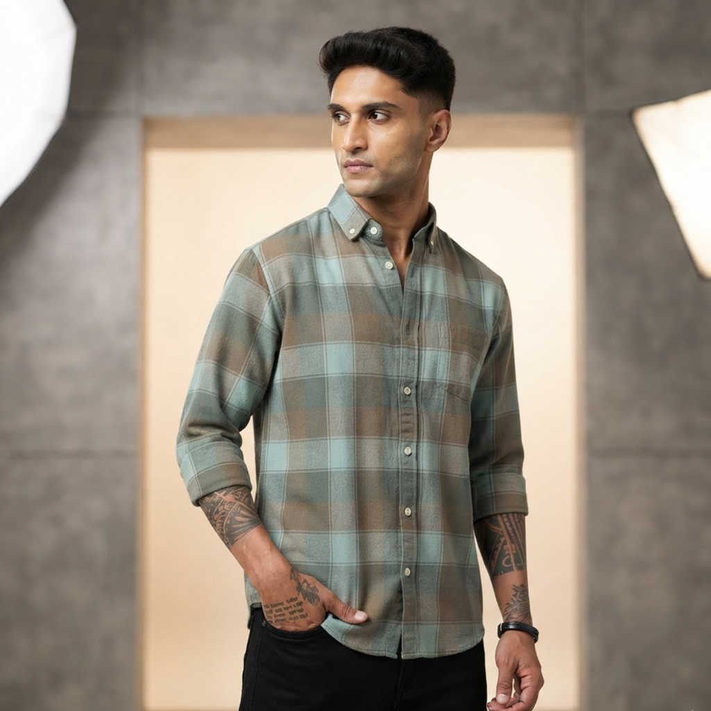 3 Men’s Classic Checked Shirts | C4