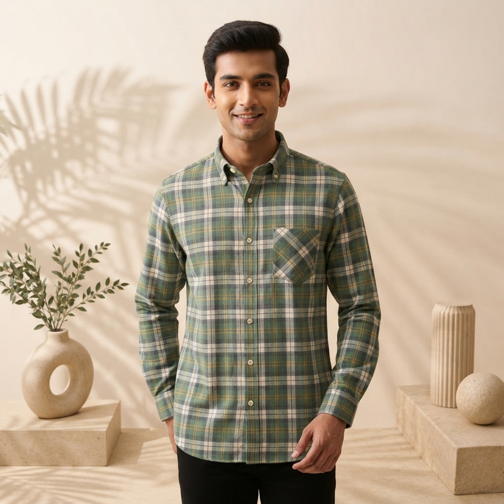 3 Men’s Classic Checked Shirts | C1