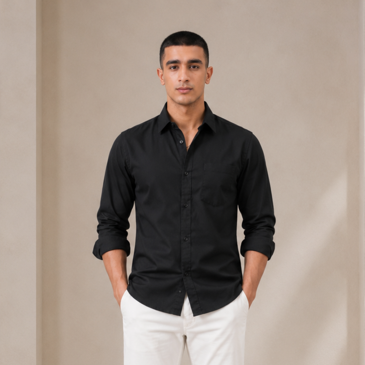 3 Men’s Solid Formal Shirt | S5