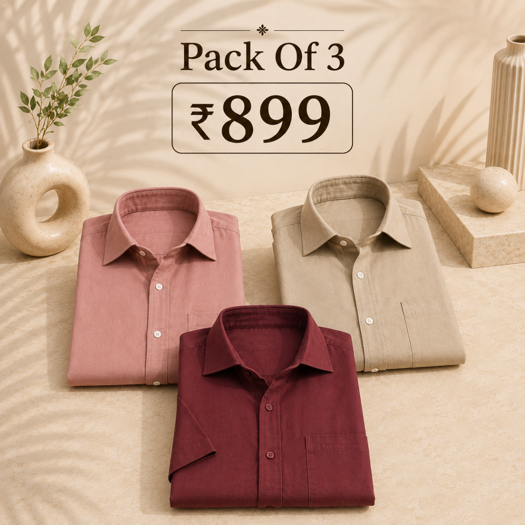 3 Men’s Solid Formal Shirt | S6