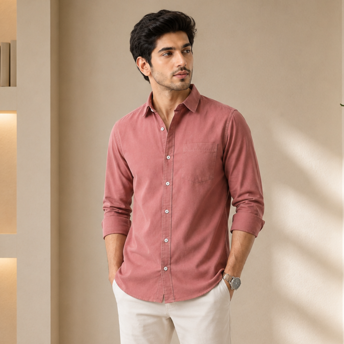 3 Men’s Solid Formal Shirt | S6