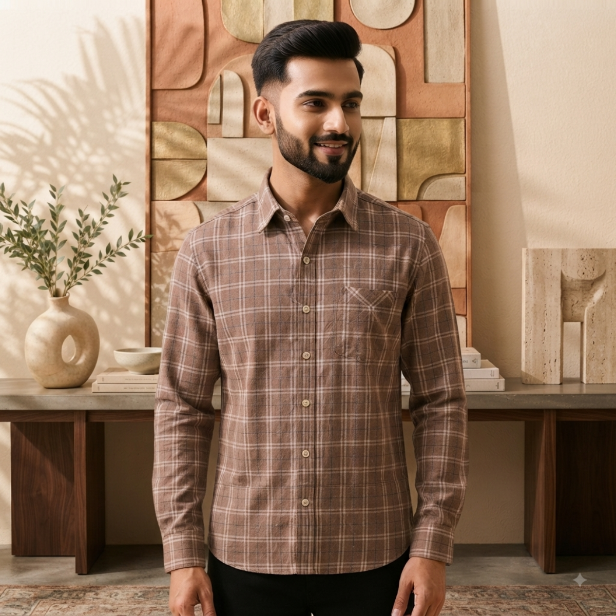 3 Men’s Classic Checked Shirts | C6