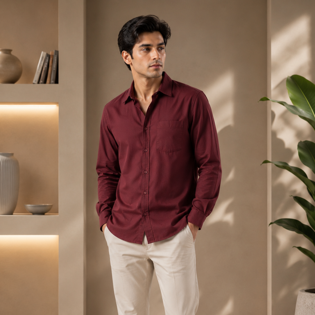 3 Men’s Solid Formal Shirt | S6