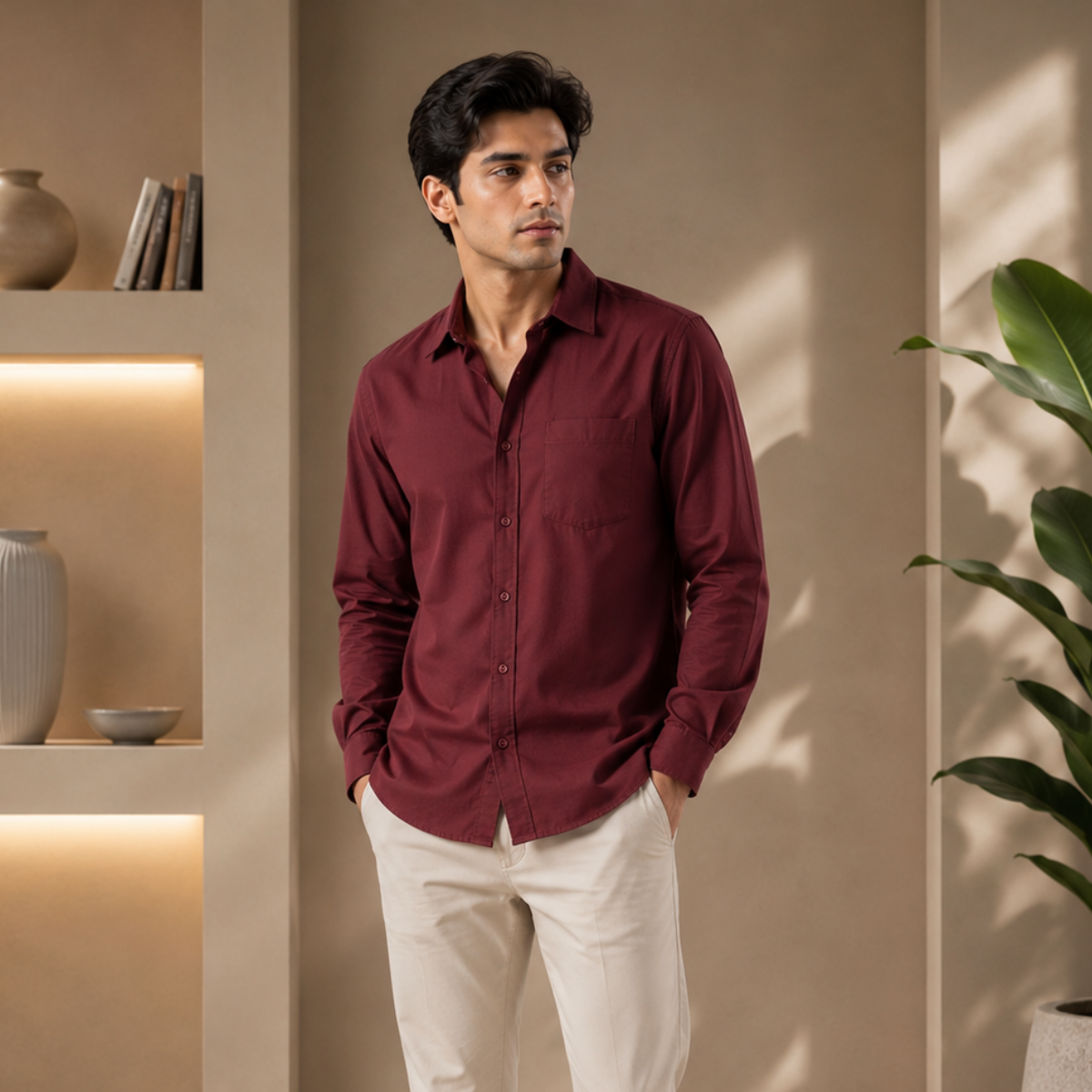 3 Men’s Solid Formal Shirt | S6