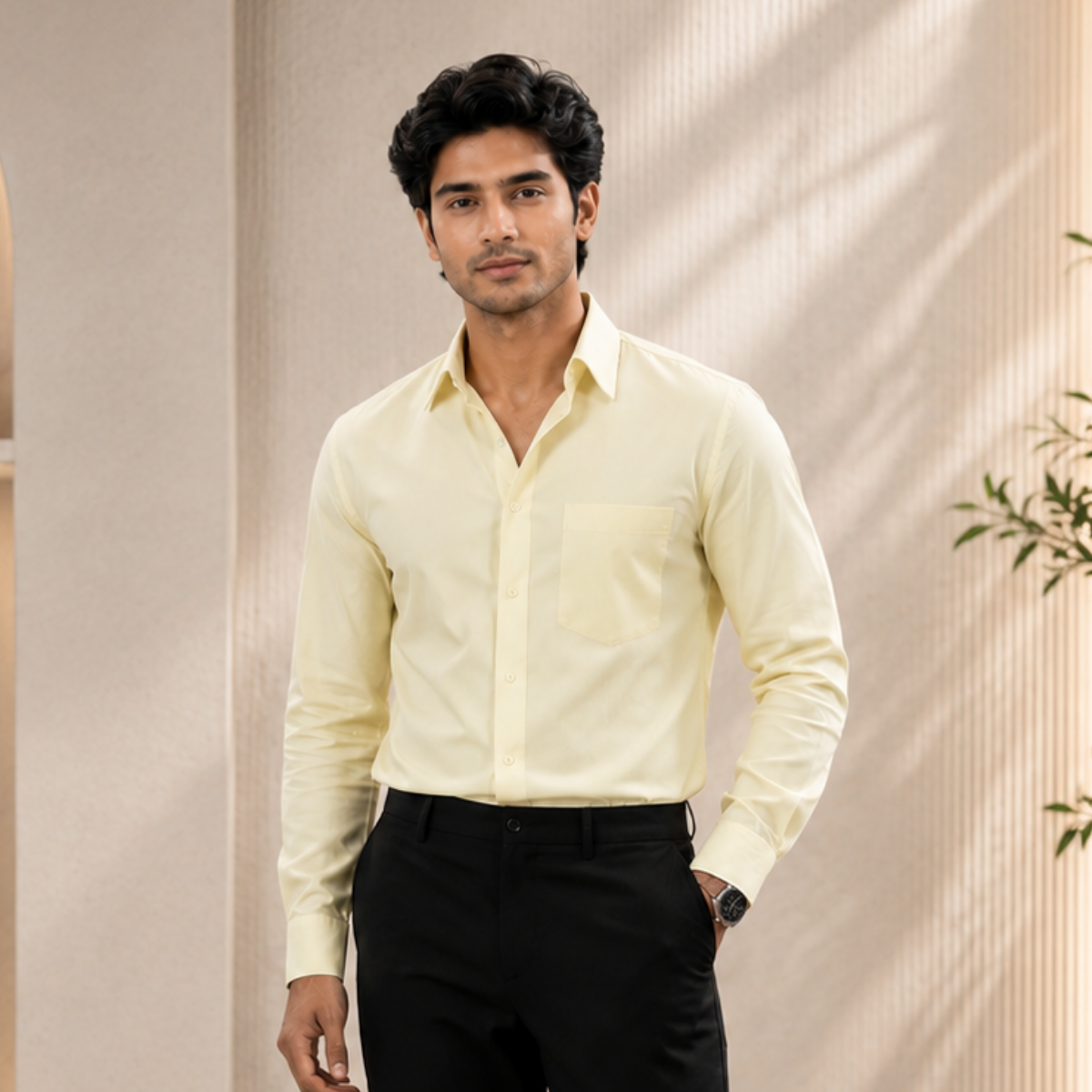 3 Men’s Solid Formal Shirt | S7