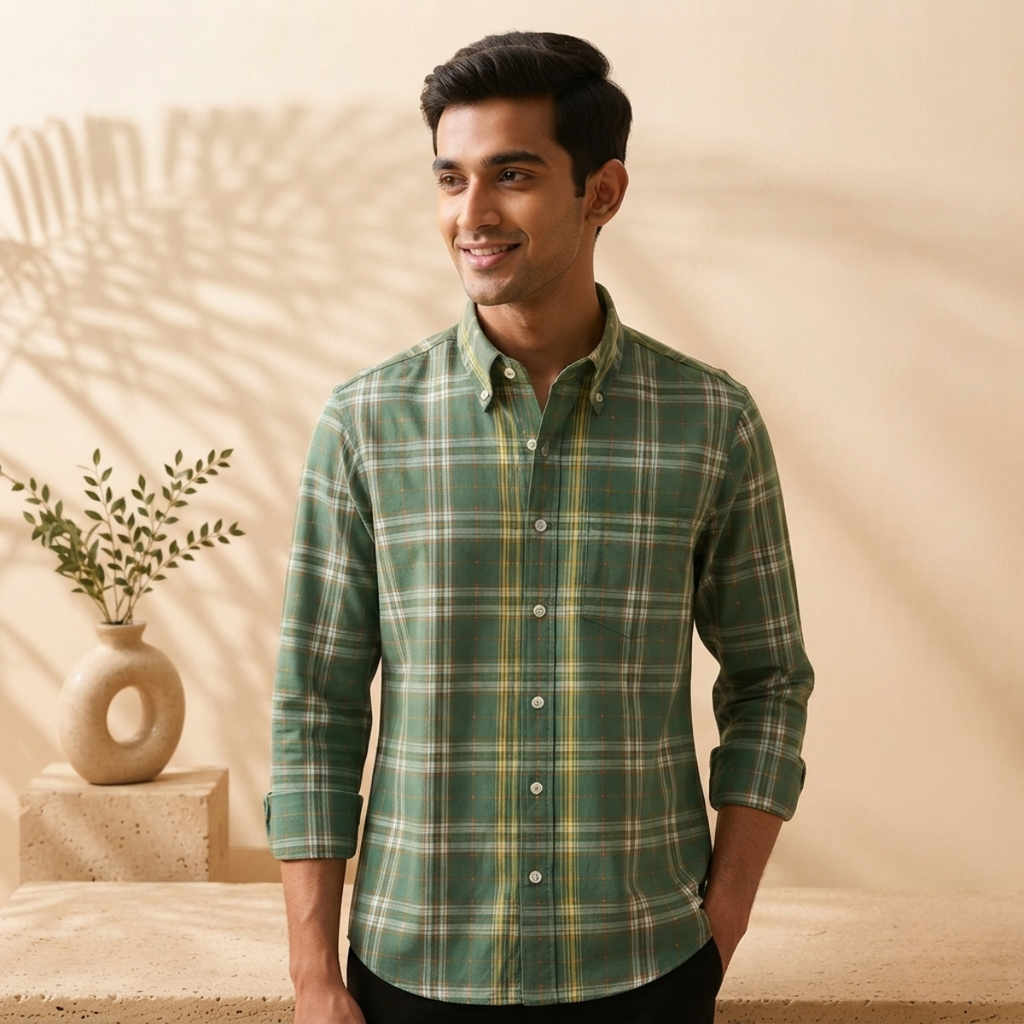 3 Men’s Classic Checked Shirts | C7