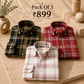 3 Men’s Classic Checked Shirts | C8