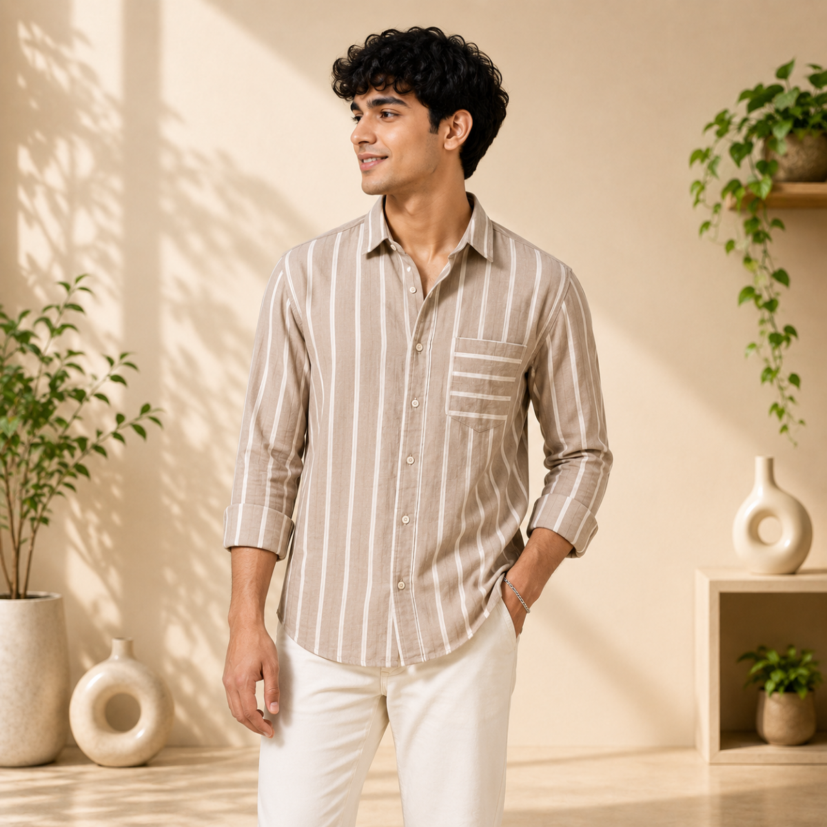 3 Men's Striped Shirt | S-8